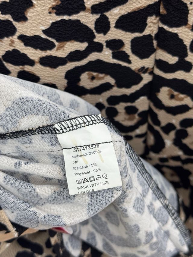 Vestito Shein donna leopardato taglia Xs