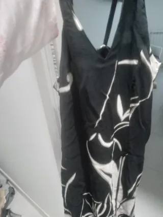 Abito lungo nero e bianco taglia 38