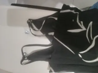 Abito lungo nero e bianco taglia 38