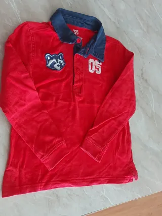 Polo rosso bambino 4-6 anni