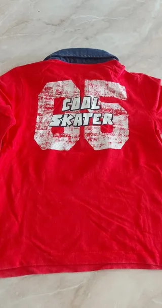 Polo rosso bambino 4-6 anni