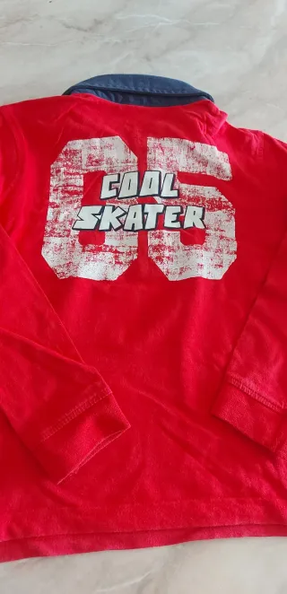 Polo rosso bambino 4-6 anni