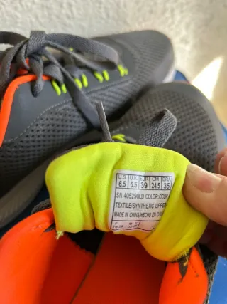 Zapatillas Skechers Gris y Naranja