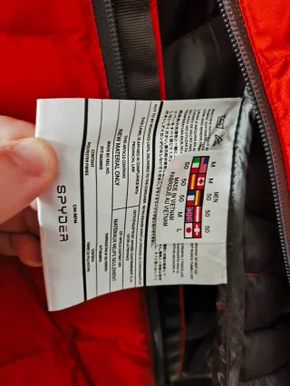 Chaqueta Spyder Naranja y Gris Sin Uso