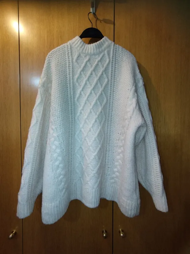 Jersey de punto grueso beige