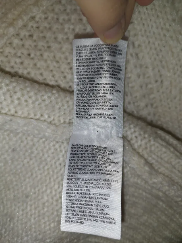 Jersey de punto grueso beige