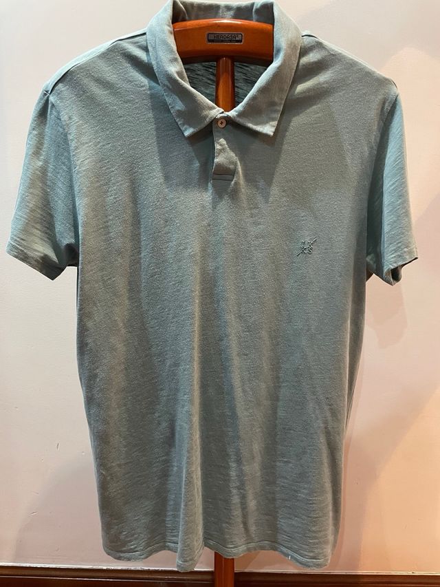 Polo IKKS Talla L, turquesa