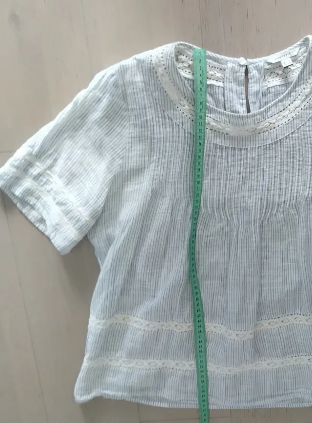 Blusa Cortefiel Rayas Encaje Talla 44/46
