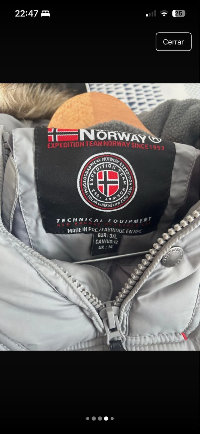 Chaqueta Geographical Norway gris mujer