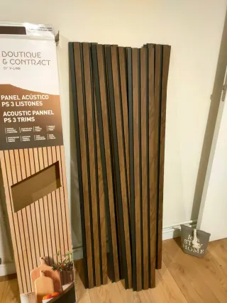 Listones de madera para panel acústico