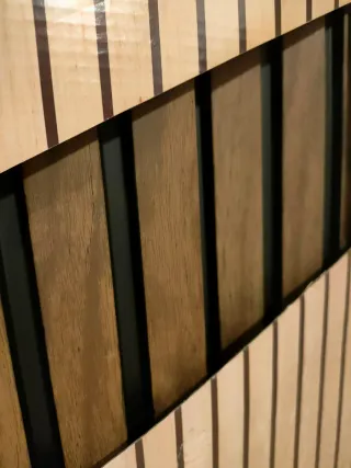 Listones de madera para panel acústico