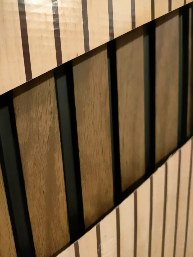 Listones de madera para panel acústico
