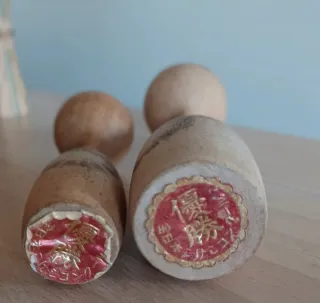 Coppia Bambole Kokeshi Giapponesi