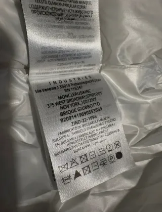 Abrigo Moncler Blanco Invierno