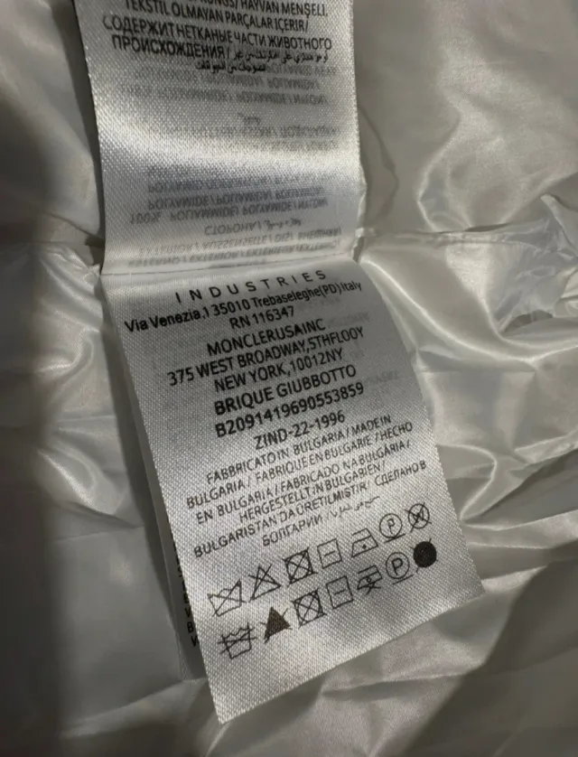 Abrigo Moncler Blanco Invierno