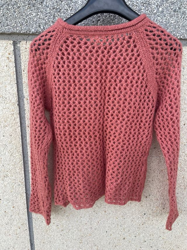 Jersey punto calado coral talla XS