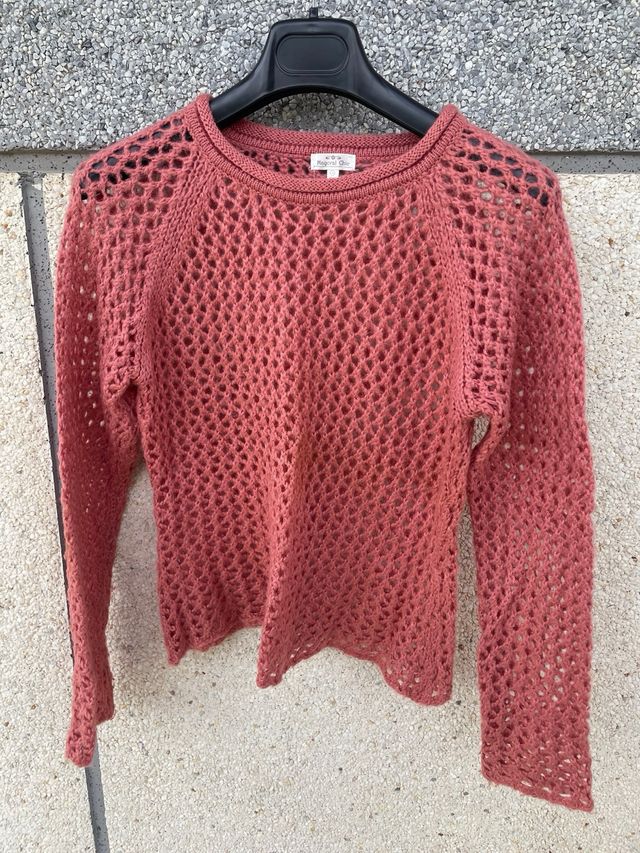 Jersey punto calado coral talla XS