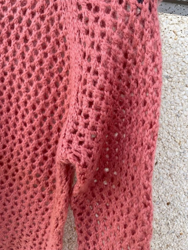 Jersey punto calado coral talla XS