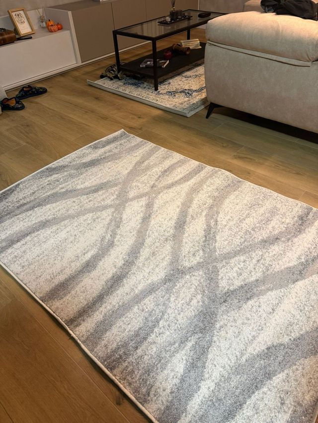 Alfombra Lucy 224488 Gris y Blanco