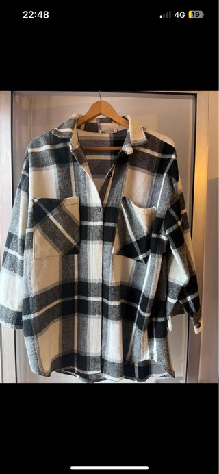 Sobrecamisa de cuadros oversize