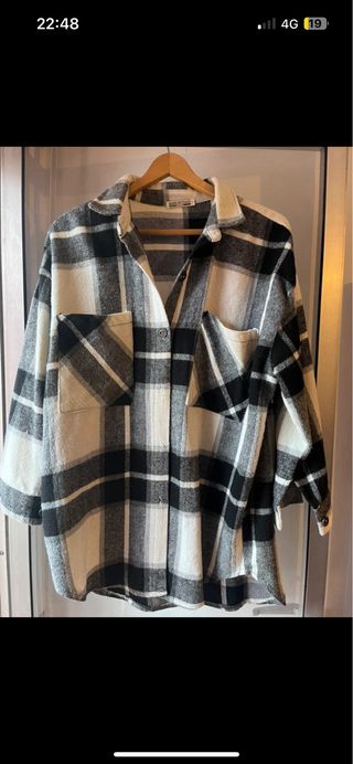 Sobrecamisa de cuadros oversize