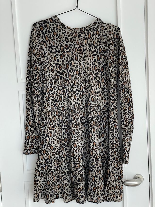 Vestido Zara Leopardo Manga Larga