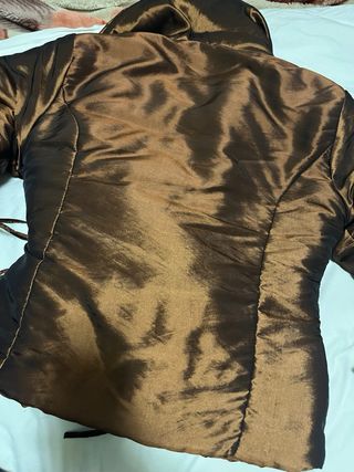 Giubbotto marrone lucido