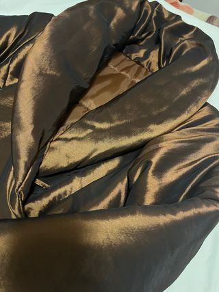 Giubbotto marrone lucido