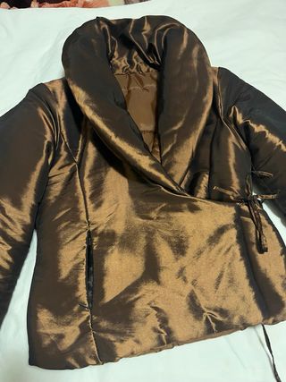 Giubbotto marrone lucido