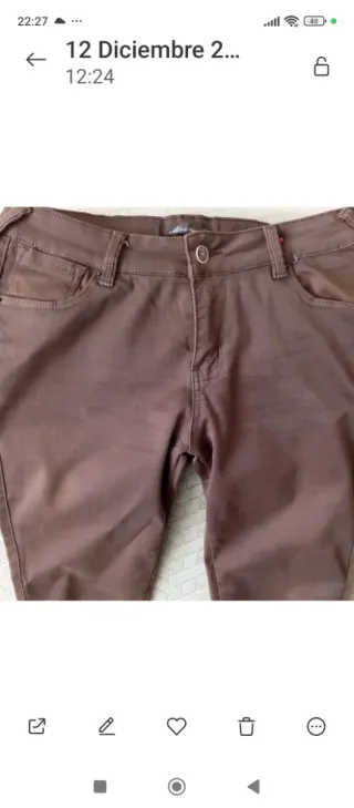 Pantalón mujer algodón 5 bolsillos