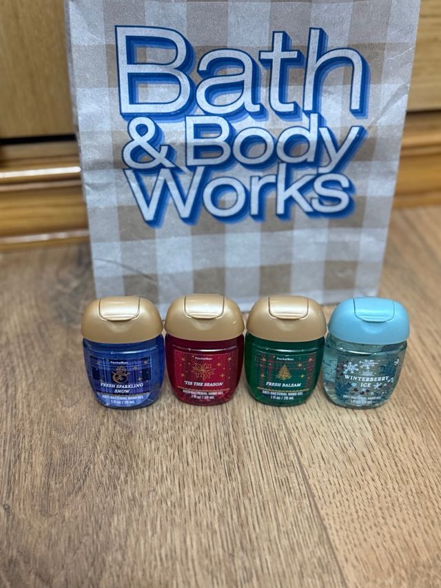 Lote 4 Geles de Manos Bath & Body Works Navidad