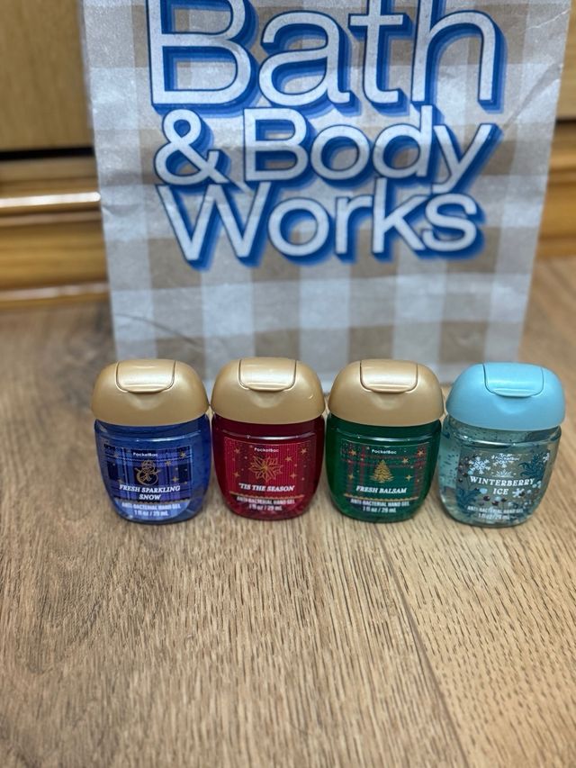 Lote 4 Geles de Manos Bath & Body Works Navidad