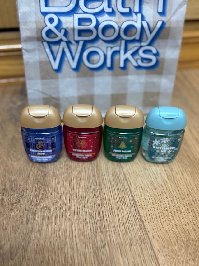 Lote 4 Geles de Manos Bath & Body Works Navidad