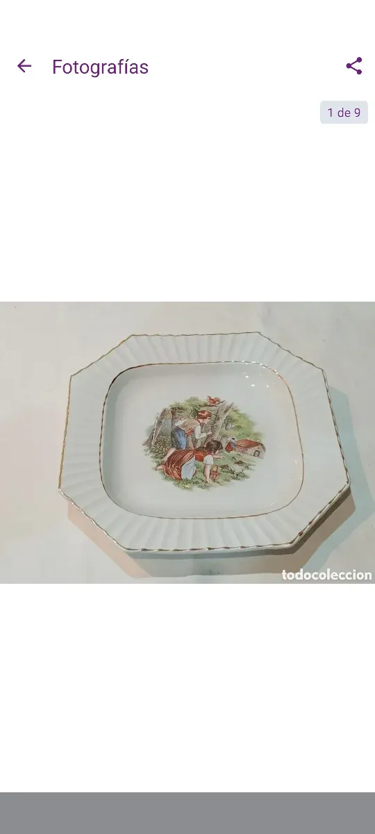 Plato antiguo ochavado Sevilla