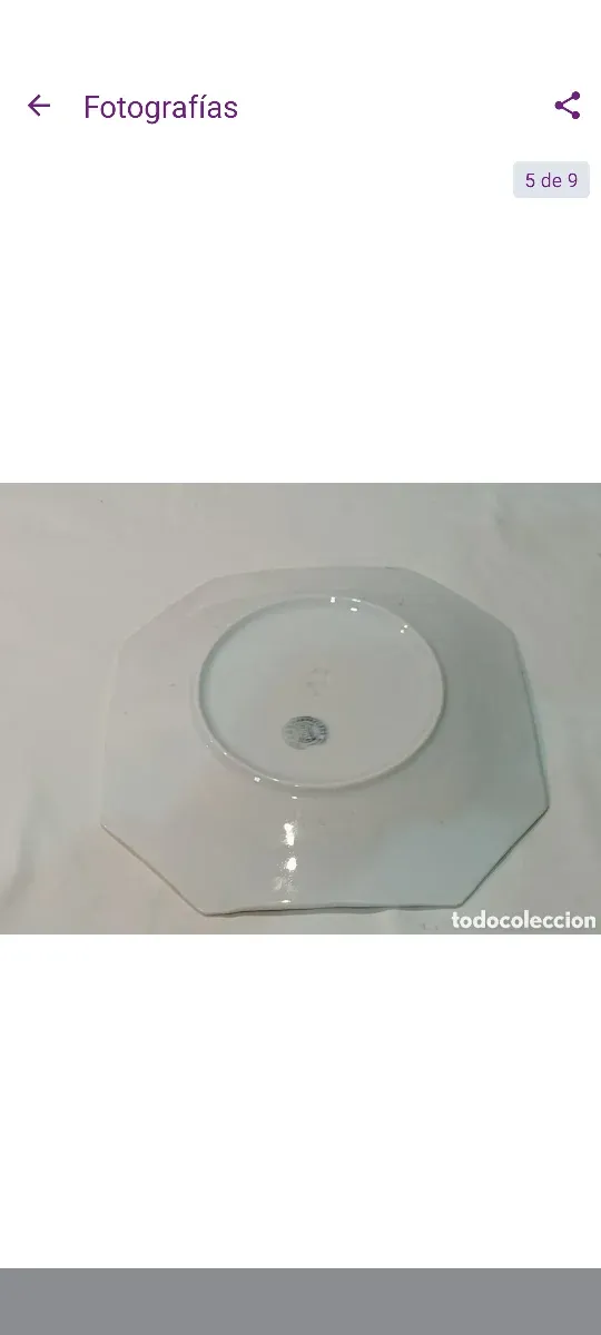 Plato antiguo ochavado Sevilla