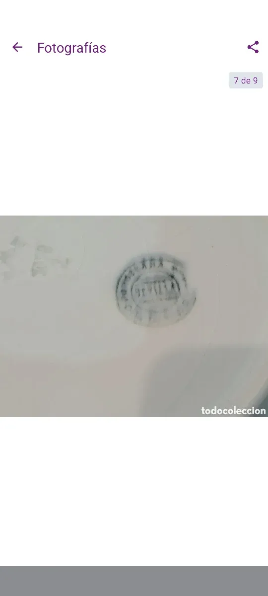 Plato antiguo ochavado Sevilla