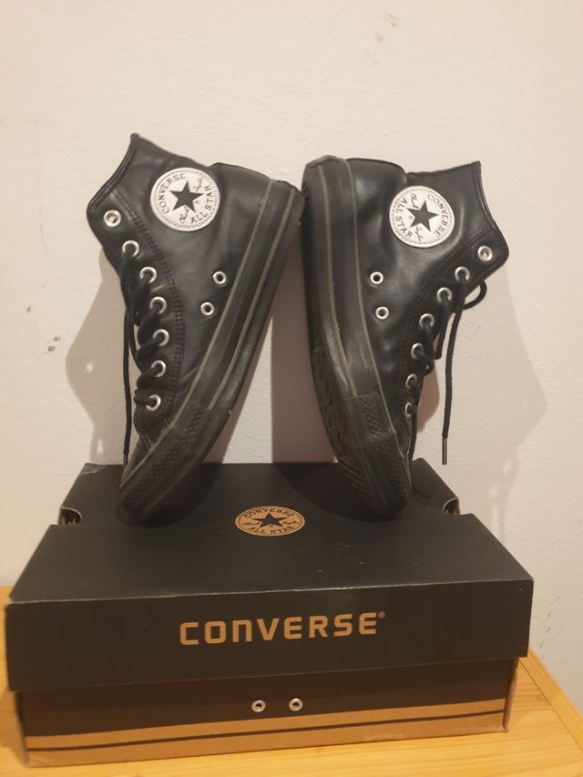 Botas Converse Piel Negras Talla 37.5