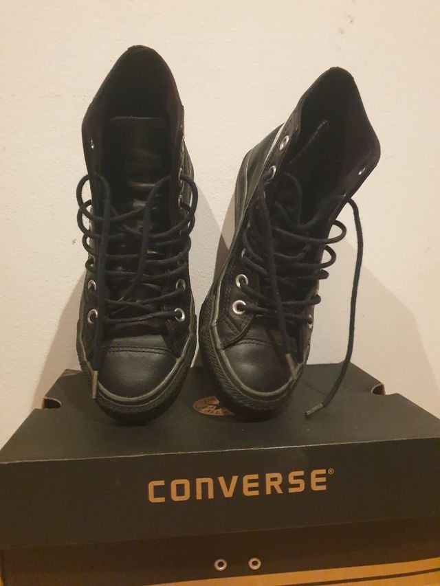 Botas Converse Piel Negras Talla 37.5