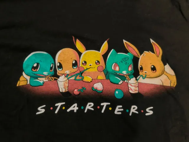 Camiseta negra Pokemon/Friends de Pampling