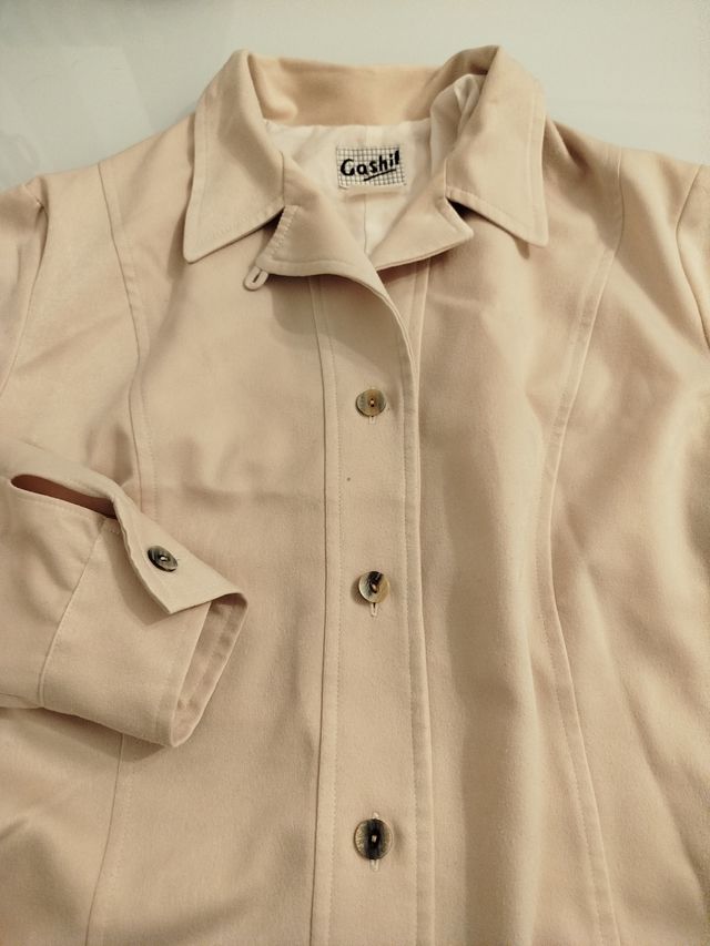 Saco Gashil beige/blanco Talla M