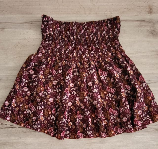 Falda corta floral mujer talla única