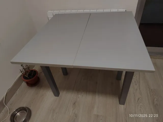 Mesa cocina extensible cajón 80x40 a 80x80