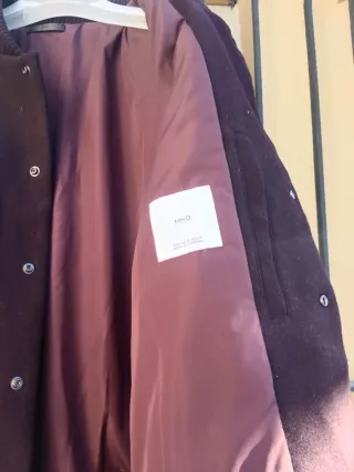 Chaqueta Bomber Mango Bicolor Beige y Marrón