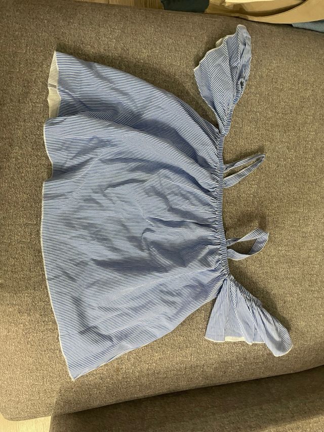 Top rayas azules y blancas