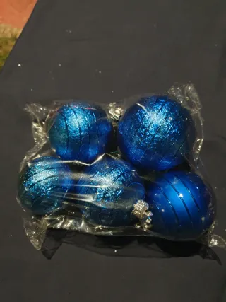 Decorazioni Albero Natale Blu e Argento