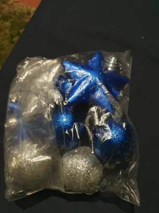 Decorazioni Albero Natale Blu e Argento