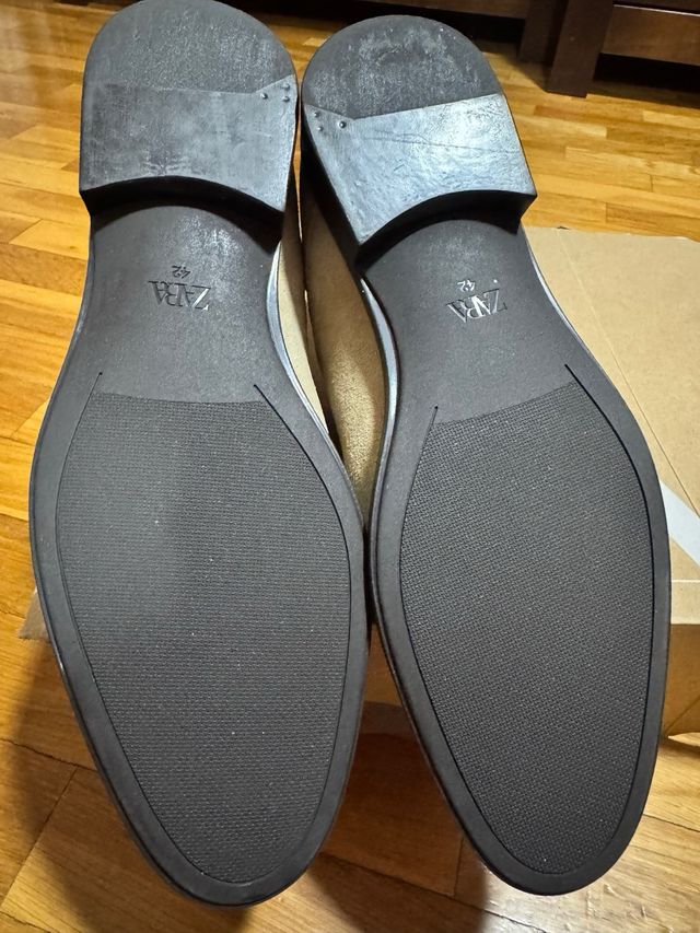 Botines Zara Piel Camel Talla 42