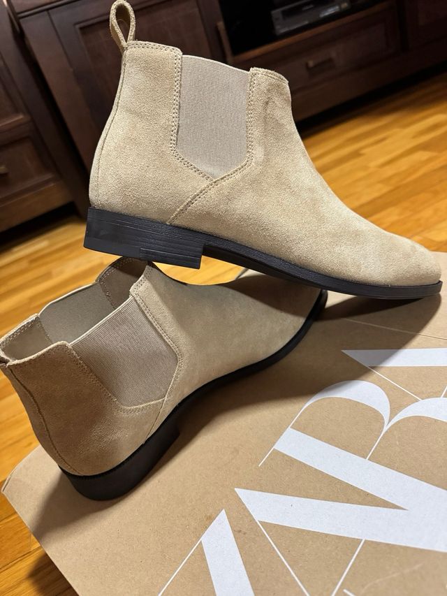 Botines Zara Piel Camel Talla 42