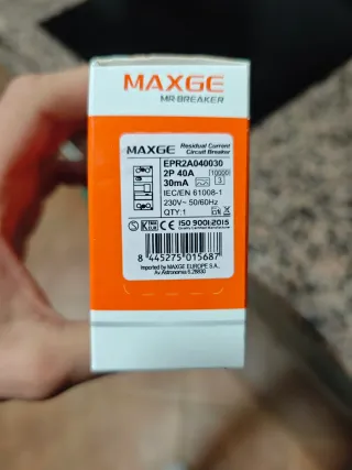 Interruptor Diferencial Maxge EPR2A040030