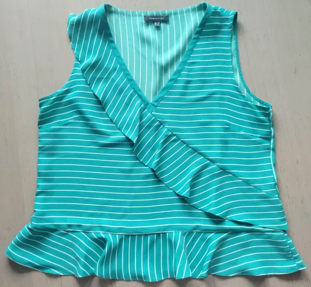 Blusa Cortefiel Talla 44/46 Rayas Verdes